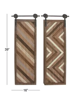 Best Pirce 🌟 Farmhouse Wood Wall Decor - Set of 2 by Monroe Lane ⌛ -Monroe Lane Sales Belk 14681
