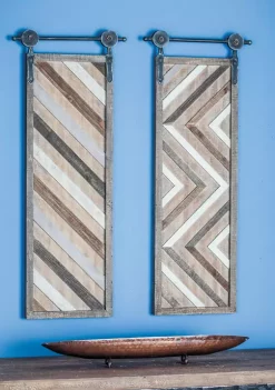 Best Pirce 🌟 Farmhouse Wood Wall Decor - Set of 2 by Monroe Lane ⌛ -Monroe Lane Sales Belk 14683