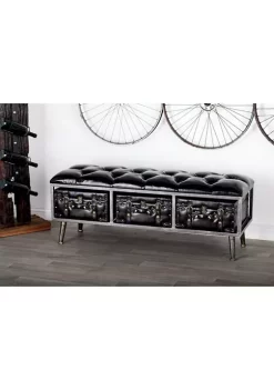 Best Sale 😍 Industrial Wood Storage Bench by Monroe Lane 😍