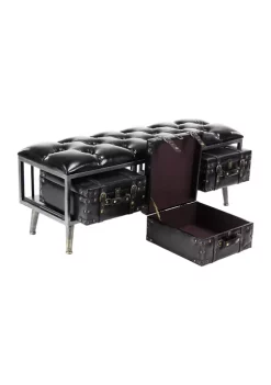 Best Sale 😍 Industrial Wood Storage Bench by Monroe Lane 😍 -Monroe Lane Sales Belk 14783