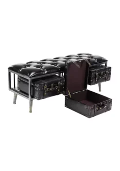 Best Sale 😍 Industrial Wood Storage Bench by Monroe Lane 😍 -Monroe Lane Sales Belk 14785