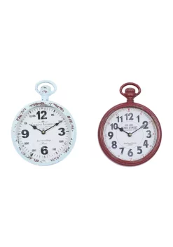 Brand new π Vintage Metal Wall Clock - Set of 2 by Monroe Lane π§¨