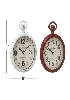 Brand new 👏 Vintage Metal Wall Clock - Set of 2 by Monroe Lane 🧨 -Monroe Lane Sales Belk 14863