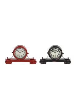 Wholesale 🔥 Vintage Metal Clock - Set of 2 by Monroe Lane 👏 -Monroe Lane Sales Belk 14905