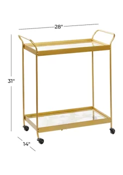 Top 10 🤩 Contemporary Metal Bar Cart by Monroe Lane 🔥 -Monroe Lane Sales Belk 14909