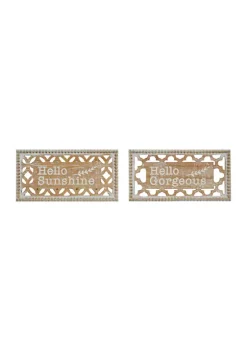 Promo 👏 Farmhouse Wood Wall Decor - Set of 2 by Monroe Lane 🎉 -Monroe Lane Sales Belk 14935