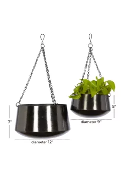 Cheapest ✔️ Glam Metal Planter - Set of 2 by Monroe Lane 🌟 -Monroe Lane Sales Belk 14939