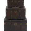 Deals 🌟 Traditional Wood Trunk - Set of 3 by Monroe Lane ✨