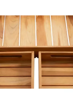 Brand new 🎁 Coastal Teak Wood Tray - Set of 3 by Monroe Lane 😍 -Monroe Lane Sales Belk 14964