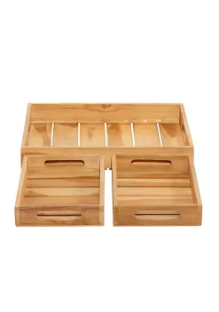 Brand new 🎁 Coastal Teak Wood Tray - Set of 3 by Monroe Lane 😍 -Monroe Lane Sales Belk 14966