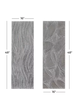 Outlet 🎁 Modern Wood Wall Decor - Set of 2 by Monroe Lane 🔔 -Monroe Lane Sales Belk 14971