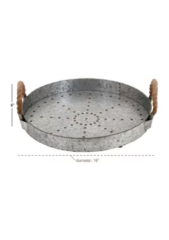 Discount ✨ Farmhouse Metal Tray by Monroe Lane 💯 -Monroe Lane Sales Belk 15009