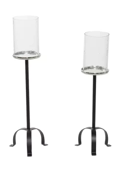 Best deal ✨ Traditional Metal Hurricane Lamp - Set of 2 by Monroe Lane ✨ -Monroe Lane Sales Belk 15171
