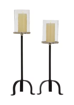 Best deal ✨ Traditional Metal Hurricane Lamp - Set of 2 by Monroe Lane ✨ -Monroe Lane Sales Belk 15172