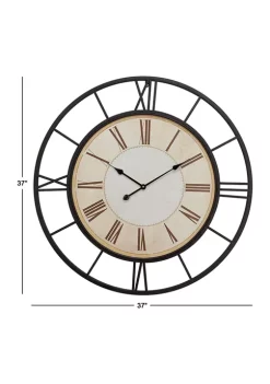Budget 😍 Industrial Metal Wall Clock by Monroe Lane 😀 -Monroe Lane Sales Belk 15215
