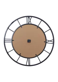 Budget 😍 Industrial Metal Wall Clock by Monroe Lane 😀 -Monroe Lane Sales Belk 15216