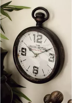 Budget 👍 Vintage Metal Wall Clock - Set of 2 by Monroe Lane ✨ -Monroe Lane Sales Belk 15246