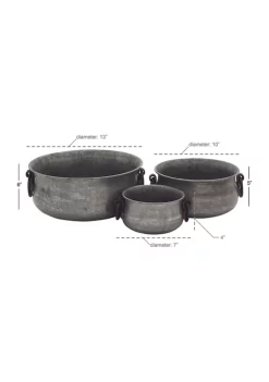 Brand new 😀 Farmhouse Metal Planter - Set of 3 by Monroe Lane 👍 -Monroe Lane Sales Belk 15270