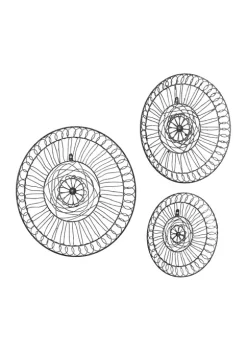 New ✔️ Eclectic Metal Wall Decor - Set of 3 by Monroe Lane 🧨 -Monroe Lane Sales Belk 15306