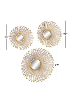 New 🎁 Glam Metal Wall Decor - Set of 3 by Monroe Lane 👏 -Monroe Lane Sales Belk 15324