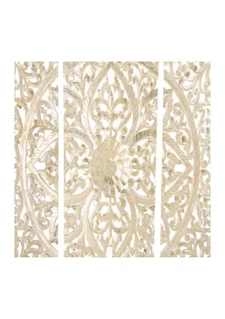 Cheapest 🔔 Traditional Wood Wall Decor - Set of 3 by Monroe Lane 💯 -Monroe Lane Sales Belk 15350