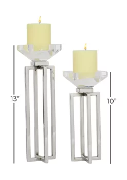 Best reviews of 🎉 Glam Stainless Steel Candle Holder - Set of 2 by Monroe Lane 🔥 -Monroe Lane Sales Belk 15357