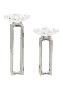 Best reviews of 🎉 Glam Stainless Steel Candle Holder - Set of 2 by Monroe Lane 🔥 -Monroe Lane Sales Belk 15358