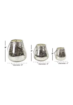 Buy 🔔 Glam Glass Candle Lantern - Set of 3 by Monroe Lane 🛒 -Monroe Lane Sales Belk 15376