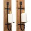 Flash Sale ⭐ Industrial Wood Wall Sconce - Set of 2 by Monroe Lane ✨