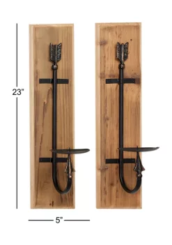 Flash Sale ⭐ Industrial Wood Wall Sconce - Set of 2 by Monroe Lane ✨ 9 Flash Sale ⭐ Industrial Wood Wall Sconce - Set of 2 by Monroe Lane ✨ -Monroe Lane Sales Belk 15381