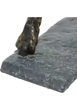 New 🌟 Resin Rustic Leopard Sculpture by Monroe Lane ✔️ -Monroe Lane Sales Belk 15392