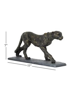 New 🌟 Resin Rustic Leopard Sculpture by Monroe Lane ✔️ -Monroe Lane Sales Belk 15394