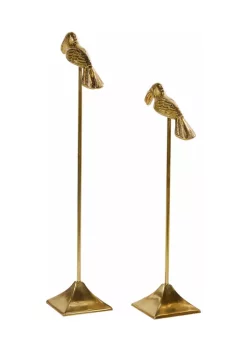 Wholesale 🛒 Set of 2 Aluminum Glam Bird Sculptures by Monroe Lane 🎉 -Monroe Lane Sales Belk 15410