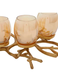 Buy ✨ Coastal Aluminum Candelabra by Monroe Lane 🤩 -Monroe Lane Sales Belk 1544