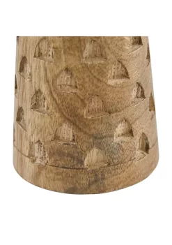 Budget 🧨 Coastal Wood Candle Holder - Set of 3 by Monroe Lane ⭐ -Monroe Lane Sales Belk 15440