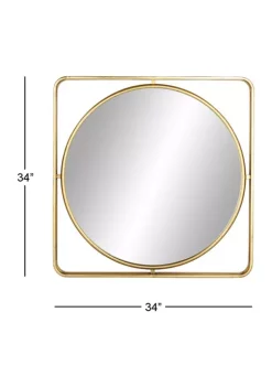 Discount 🌟 Contemporary Metal Wall Mirror by Monroe Lane 😀 -Monroe Lane Sales Belk 15491
