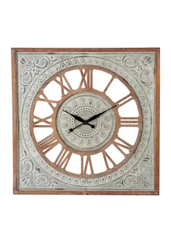 Coupon π Farmhouse Metal Wall Clock by Monroe Lane β€οΈ
