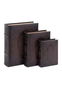 Deals ✔️ Traditional Wood Box - Set of 3 by Monroe Lane 🎉 -Monroe Lane Sales Belk 15579