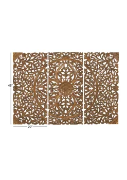 Wholesale 😍 Traditional Wood Wall Decor - Set of 3 by Monroe Lane 🌟 -Monroe Lane Sales Belk 15589
