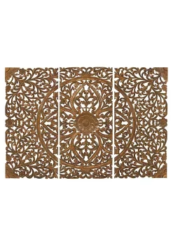 Wholesale 😍 Traditional Wood Wall Decor - Set of 3 by Monroe Lane 🌟 -Monroe Lane Sales Belk 15590