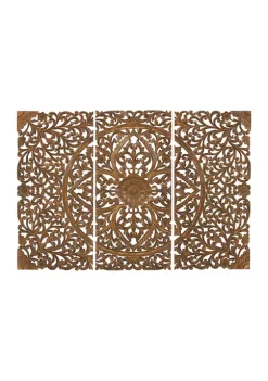 Wholesale 😍 Traditional Wood Wall Decor - Set of 3 by Monroe Lane 🌟 -Monroe Lane Sales Belk 15591
