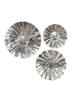 Best Pirce 🎉 Glam Stainless Steel Wall Decor - Set of 3 by Monroe Lane 🌟 -Monroe Lane Sales Belk 15598