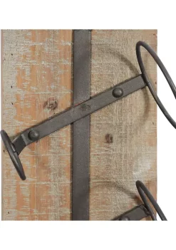New 🧨 Industrial Wood Wall Wine Rack by Monroe Lane ⭐ -Monroe Lane Sales Belk 15608