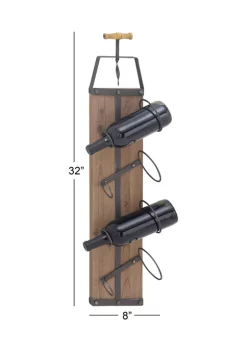 New 🧨 Industrial Wood Wall Wine Rack by Monroe Lane ⭐ -Monroe Lane Sales Belk 15609