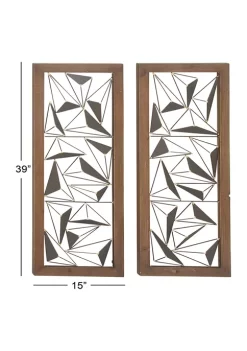 Coupon ⌛ Contemporary Metal Wall Decor - Set of 2 by Monroe Lane 🤩 -Monroe Lane Sales Belk 15621