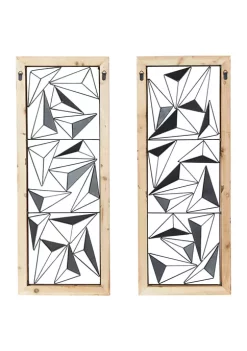 Coupon ⌛ Contemporary Metal Wall Decor - Set of 2 by Monroe Lane 🤩 -Monroe Lane Sales Belk 15622