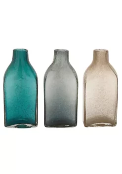 New 😉 Coastal Glass Vase - Set of 3 by Monroe Lane 😉 -Monroe Lane Sales Belk 15629