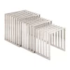 Promo ✨ Modern Stainless Steel Accent Table - Set Of 3 by Monroe Lane 🌟