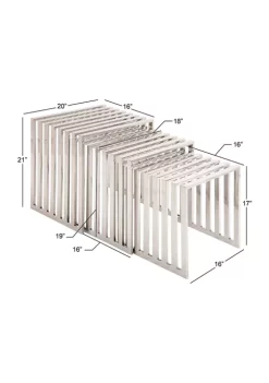 Promo ✨ Modern Stainless Steel Accent Table - Set Of 3 by Monroe Lane 🌟 -Monroe Lane Sales Belk 15637