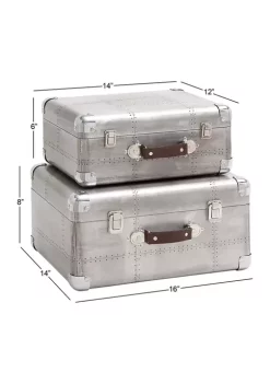 Deals 🤩 Farmhouse Wood Box - Set of 2 by Monroe Lane ⌛ -Monroe Lane Sales Belk 15652